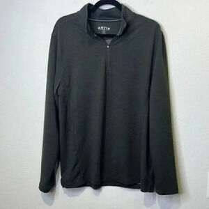 Orvis size large long sleeve soft 1/4 zip pullover